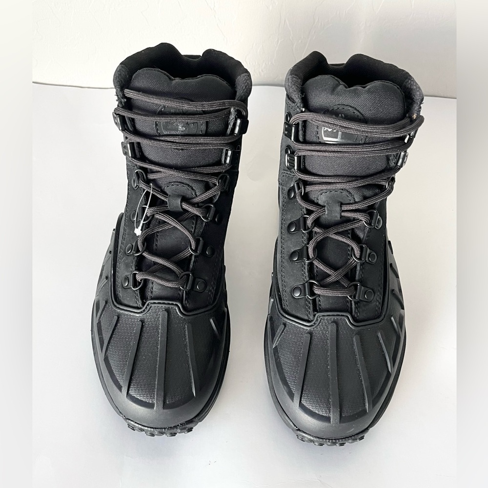 NEW Timberland Converge Waterproof Mid leather snow Boots Black Nubuck 8.5 - Picture 5 of 14